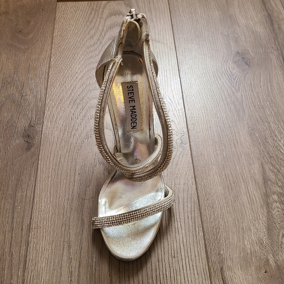 Steve Madden Faiz Silver Diamond Heels - Picture 7 of 15